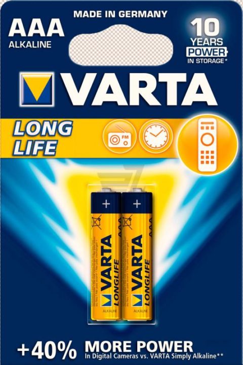 Батарейки Varta Micro Longlife Extra AAA 2шт