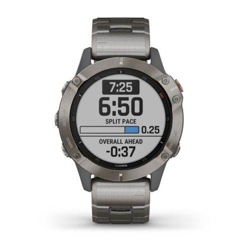 GPS ceas Garmin Fenix 6 Pro and Sapphire Titanium with titanium bracelet