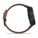 GPS ceas Garmin Fenix 6X Pro and Sapphire Black with chestnut leather band