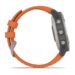 GPS часы навигатор Garmin Fenix 6 Sapphire TiGray with orange band