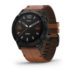 GPS ceas Garmin Fenix 6X Pro and Sapphire Black with chestnut leather band