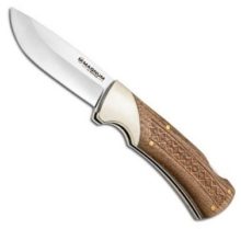 Нож Boker Magnum Woodcraft для активного отдыха, путешествий, альпинизма и походов на свежем воздухе с деревяной рукоятью для туристов и любителей hikers