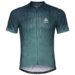 Tricou pentru ciclism Odlo Stand-up collar S/S full zip Fujin Print Light Mns