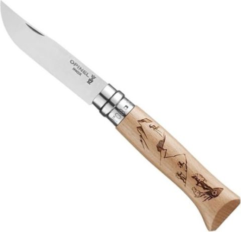 Cuţit Opinel Stainless Steel Engraving Hiking №8