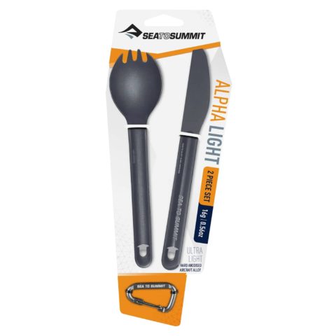 Set tacâmuri Sea To Summit Alpha Light Cutlery Spoon+Knife