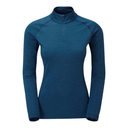 Батник Montane Dart Zip Neck Wmn narwal blue