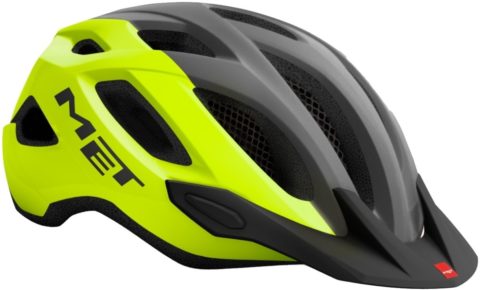 Велосипедный шлем Met Crossover fluo yellow gray