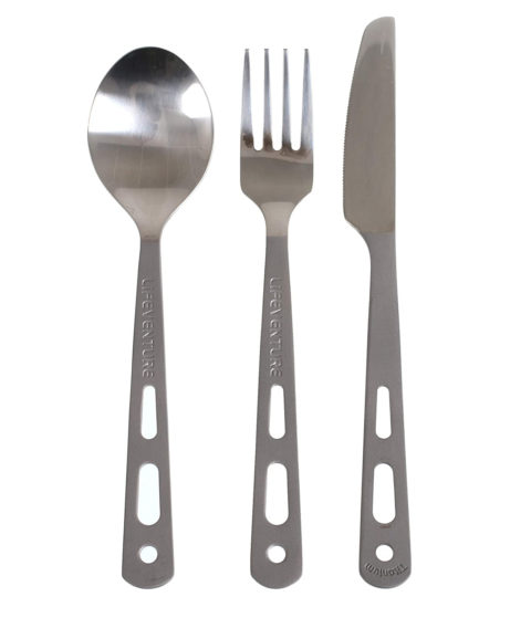 Set tacâmuri Lifeventure Basic Knife Fork Spoon