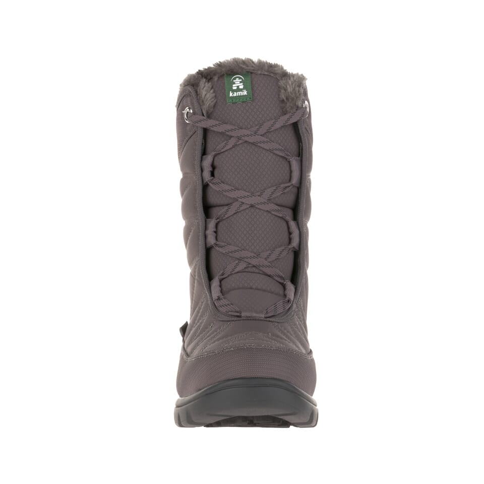 Kamik Women's Hannah Mid Snow Boot - Charcoal, Size 8, Waterproof & Warm To -30°C, Vegan-Friendly