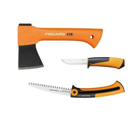 Набор Fiskars Topor X5+нож+пила