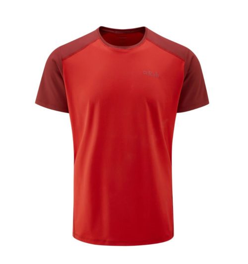 Термофутболка Rab Force Tee Mns ascent red/oxblood red