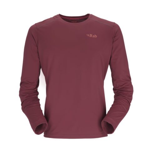 Термофутболка Rab Force LS Tee Mns oxblood red