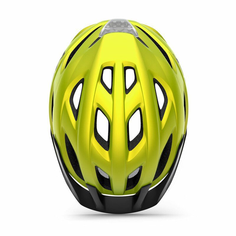 Велосипедный шлем Met Crossover lime yellow metallic - Магазин Xstyle