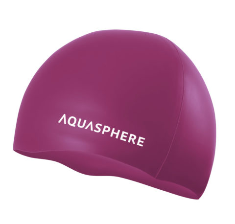 Шапочка для плавания Aqua Sphere Plain Silicone Cap Dark Pink White