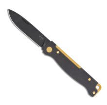 Нож Boker Plus Atlas Black Brass StoneWash для активного отдыха, походов и путешествий, экипировка для альпинизма и туристического снаряжения