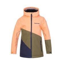 Детская куртка для активного отдыха Hannah Kigali JR в оранжево-коричневых тонах для туристических походов и альпинизма на сайте спортивной одежды и обуви для путешествий и активной жизни