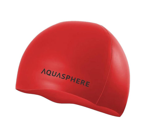 Шапочка для плавания Aqua Sphere Plain Cap Red Black
