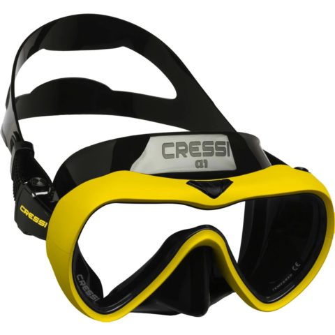 Mască Cressi-Sub A1 Mask black/yellow clear