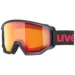 Горнолыжная маска Uvex Athletic FM black matt dl/red-clear