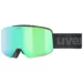 Горнолыжная маска Uvex Pwdr FM black matt dl/green-clear