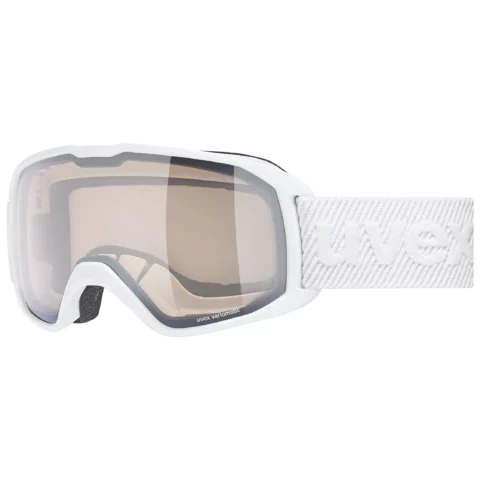 Горнолыжная маска Uvex Xcitd V white matt dl/silver-clear