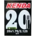 Велосипедная камера Kenda 20 x 1,75 - 2,125 47/57-406 A/V molded