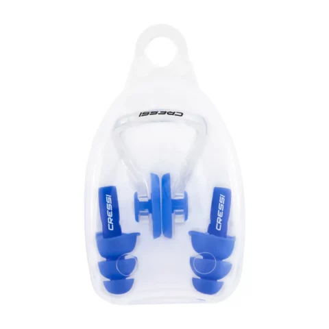Набор для плавания Cressi-Sub Aqua Kit Ear Plugs + Nose Clip Blue