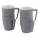 Set de сăni Outwell Gala 4 Person Cup Grey Mist
