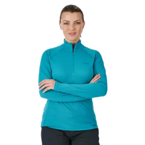 Термофутболка Rab Pulse LS Zip Wmn eucalyptus