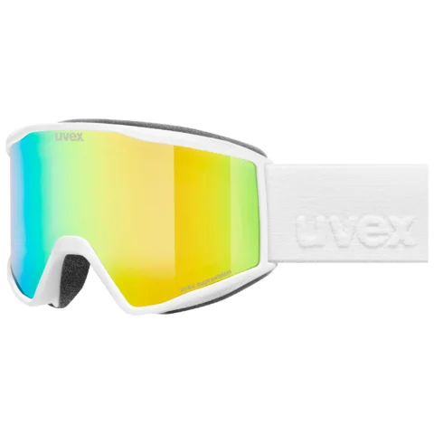 Горнолыжная маска Uvex Blast FM white matt dl/green-clear