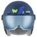 Горнолыжный шлем Uvex Rocket JR Visor blue puzzle matt