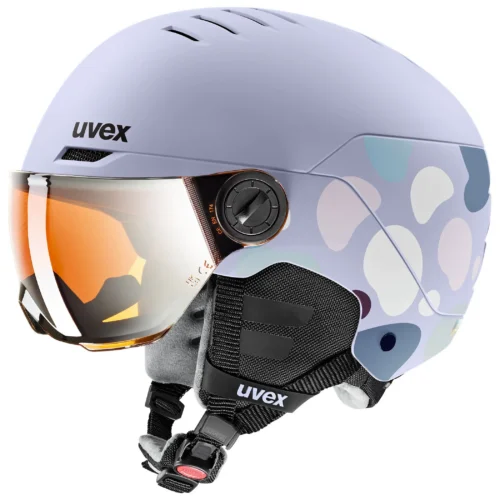 Горнолыжный шлем Uvex Rocket JR Visor lavender abst matt